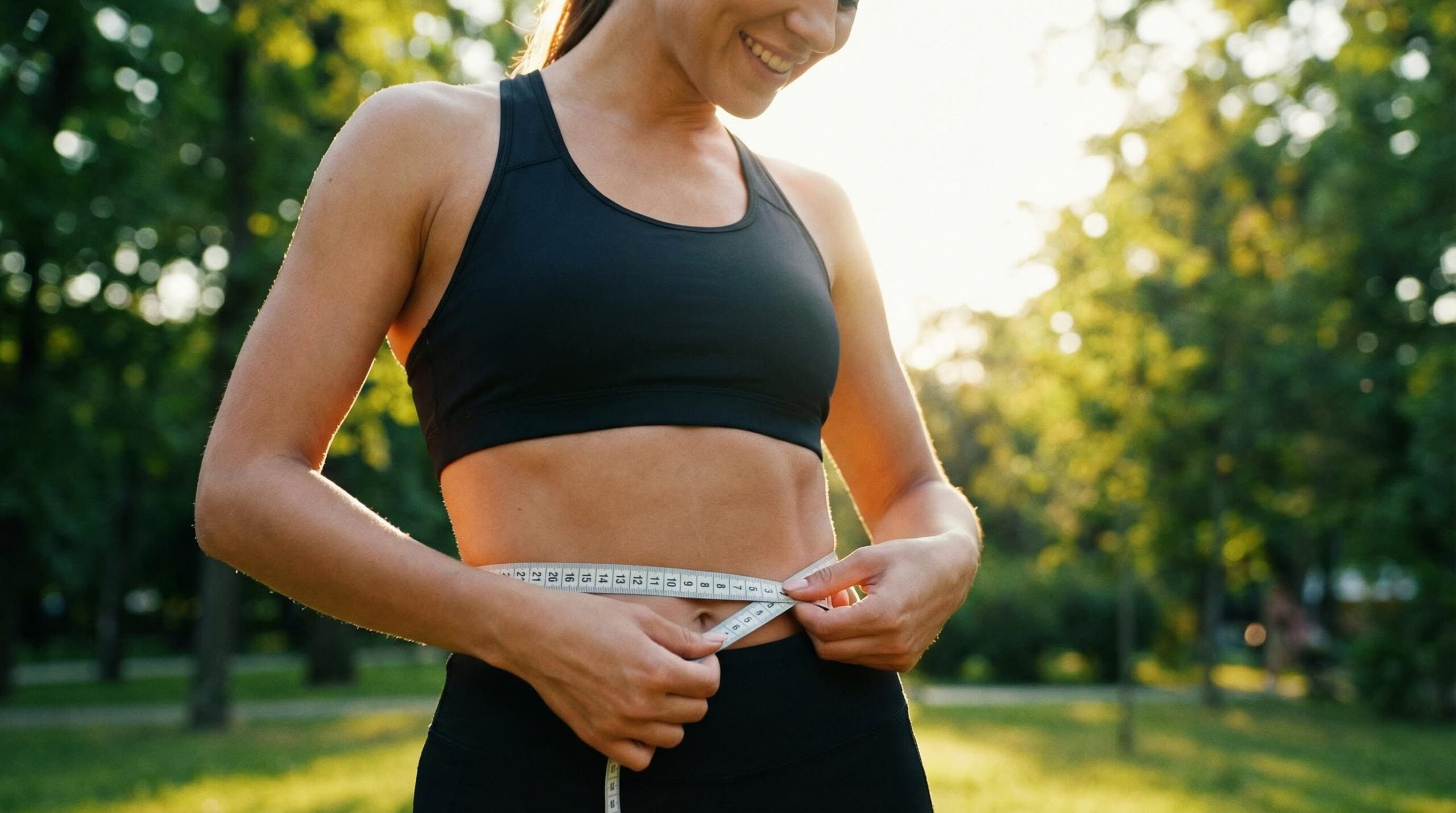 Cintura fina com fita métrica